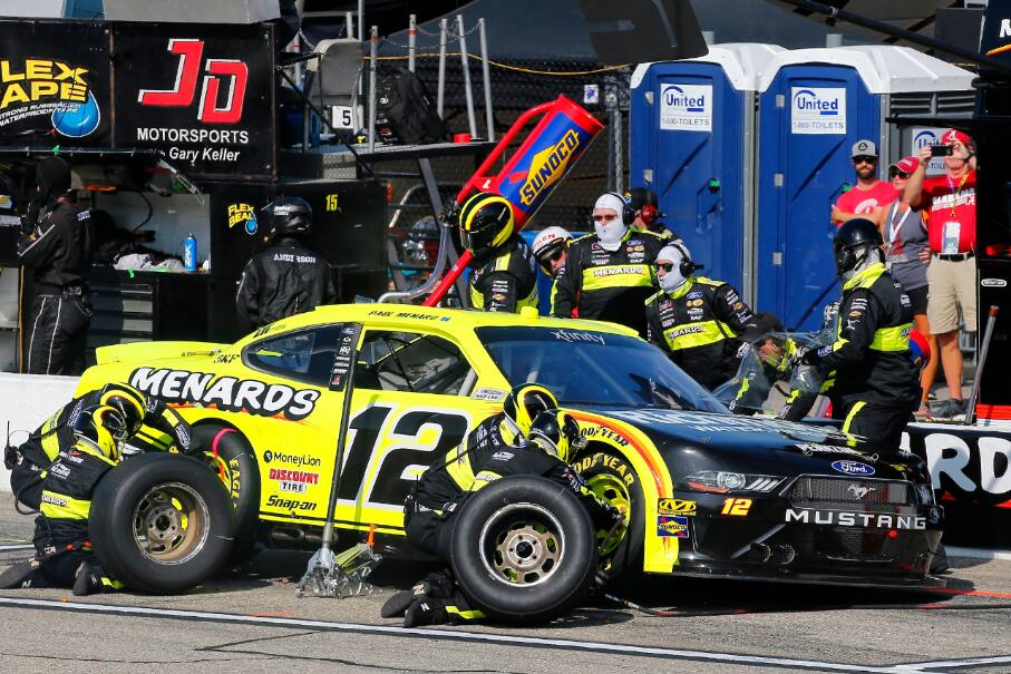 Custer (00) led 151 of the race's 200 laps on Saturday in Chicago. Custer (00) led 151 of the race's 200 laps on Saturday in Chicago.